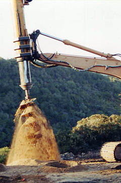 Breaking ground with an auger